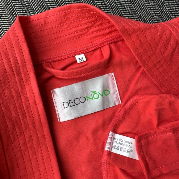 NEW Red Unisex Wrap Robe Soft Microfiber - Picture 10 of 15